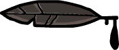 Crow feather with ink inventory icon