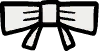 Butterfly tie inventory icon