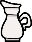 Jug with milk inventory icon
