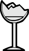 Filled broken glass inventory icon