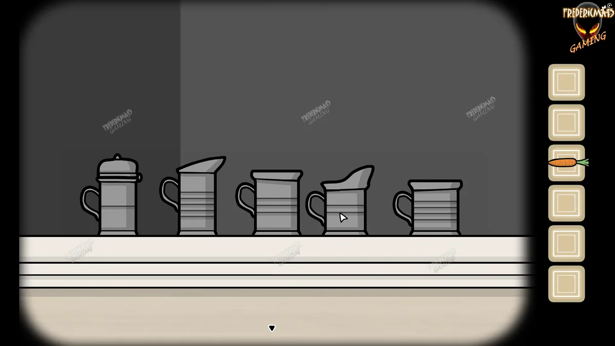 Five Demo cups ordered from one stripe to five stripes