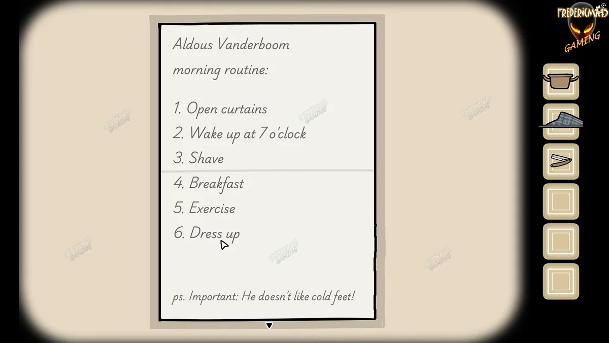 Aldous Vanderboom morning routine listing exercise as step five