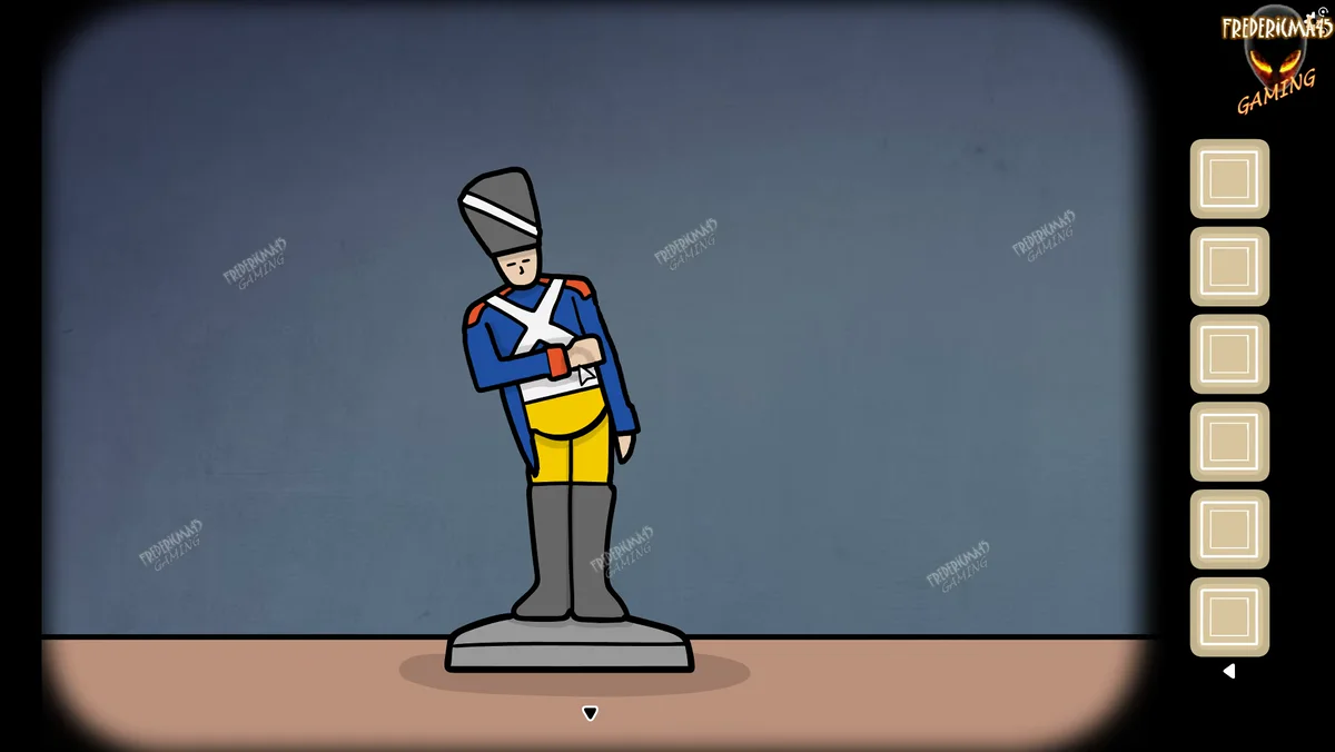 Toy soldier leaning while demonstrating the exercise pattern