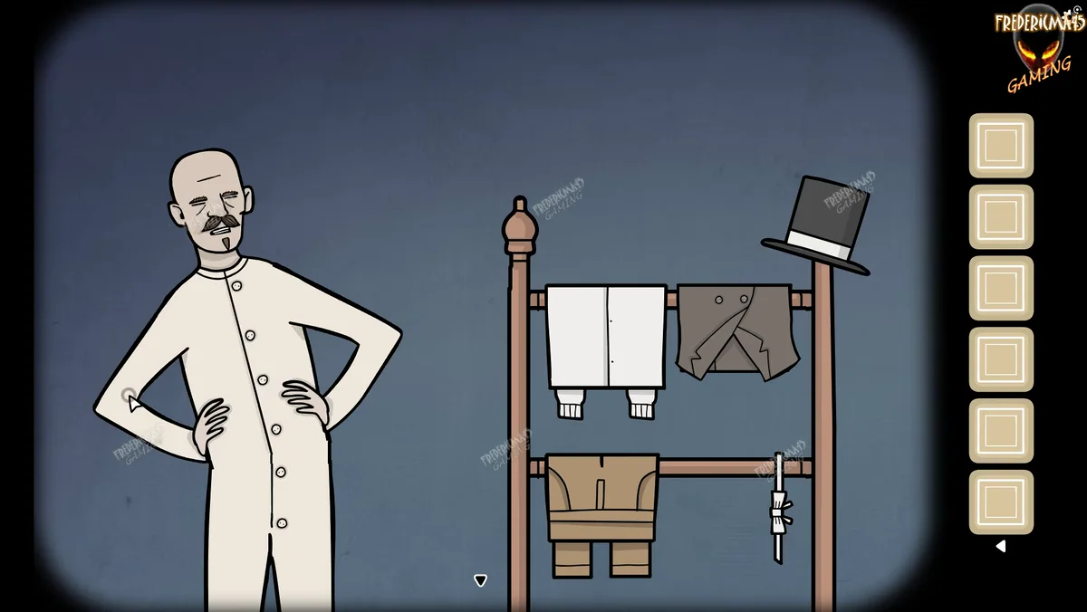 Aldous leaning while the player reproduces the toy-soldier exercise